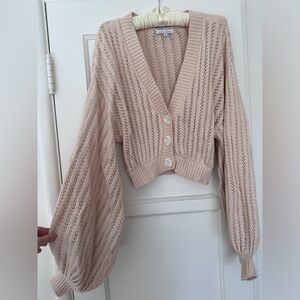 Sabo Skirt Balloon Sleeve Cardigan